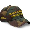 GOLD DARK MAGA HAT (Green Camo Color)