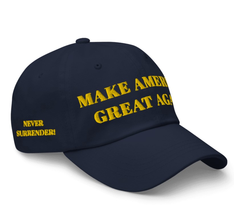 GOLD DARK MAGA HAT (Navy Color)