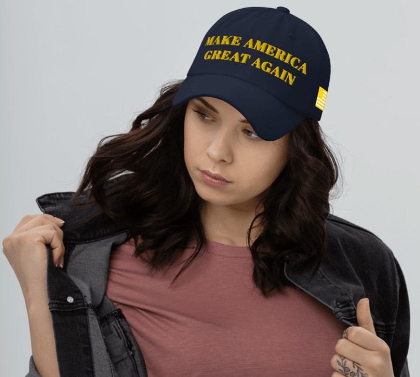 GOLD DARK MAGA HAT (Navy Color)