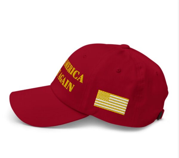 GOLD DARK MAGA HAT (Red Color)