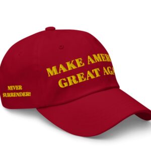 GOLD DARK MAGA HAT (Red Color)
