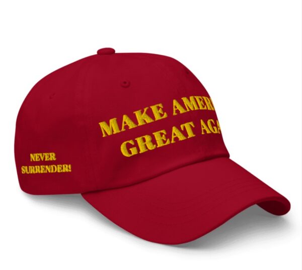 GOLD DARK MAGA HAT (Red Color)