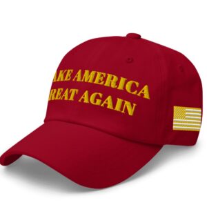 GOLD DARK MAGA HAT (Red Color)
