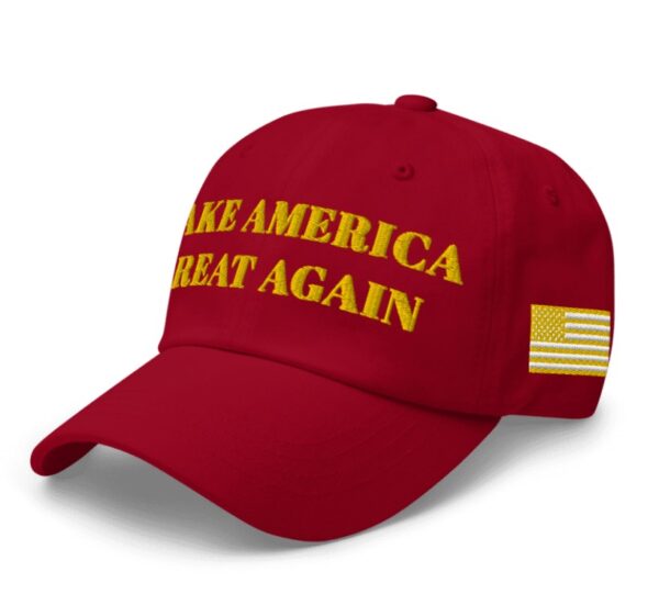 GOLD DARK MAGA HAT (Red Color)