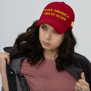 GOLD DARK MAGA HAT (Red Color)