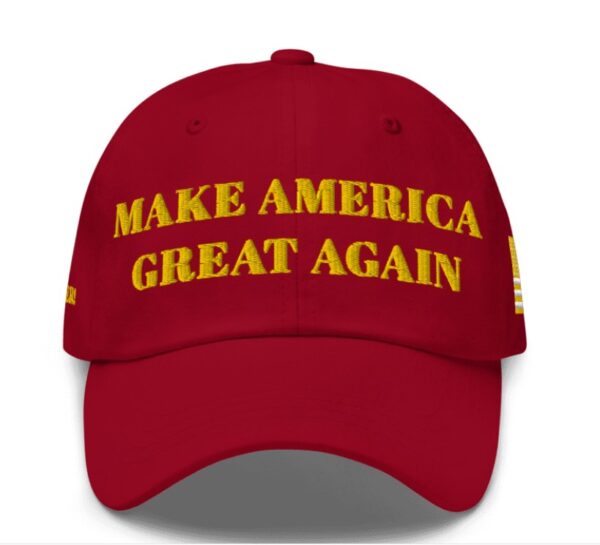 GOLD DARK MAGA HAT (Red Color)