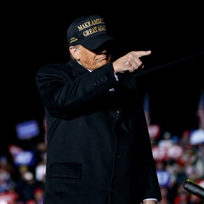 Gold Dark MAGA Hat – MET WITH JOE ROGAN!