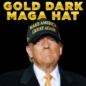 Gold Dark MAGA Hat – MET WITH JOE ROGAN!