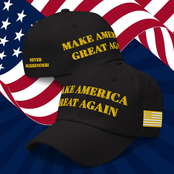 TRUMP DARK AND GOLD MAGA HAT