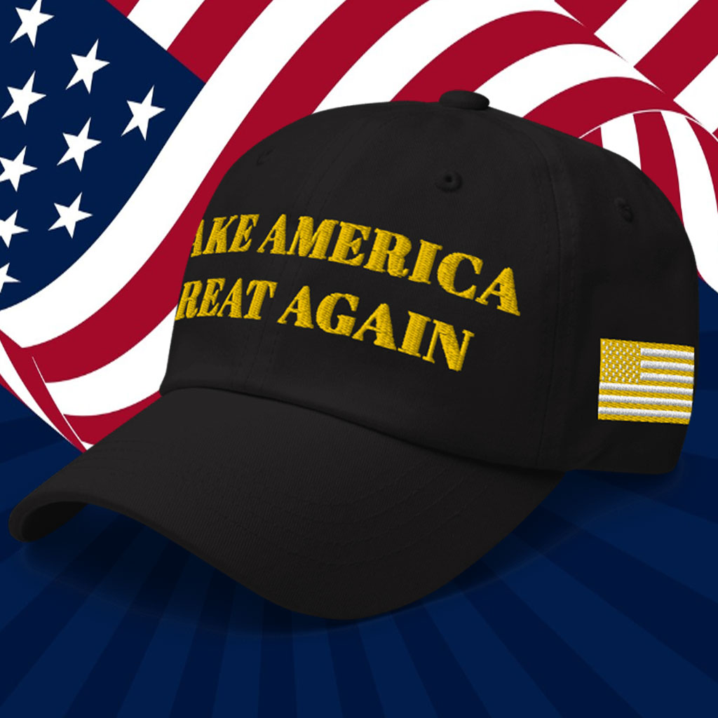 TRUMP DARK AND GOLD MAGA HAT