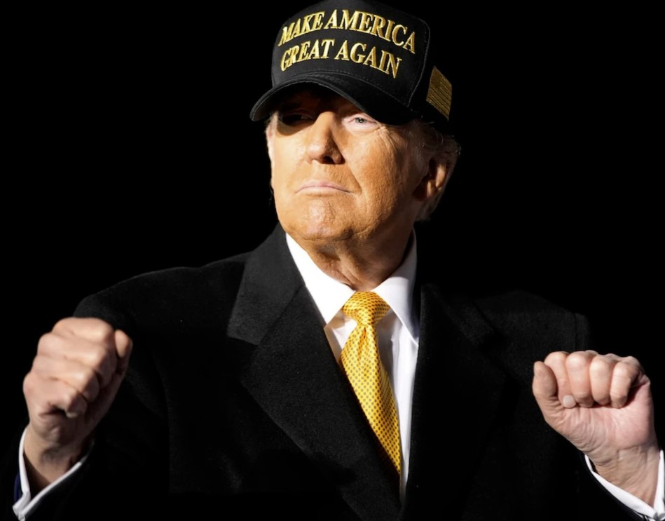 TRUMP DARK GOLD MAGA HAT