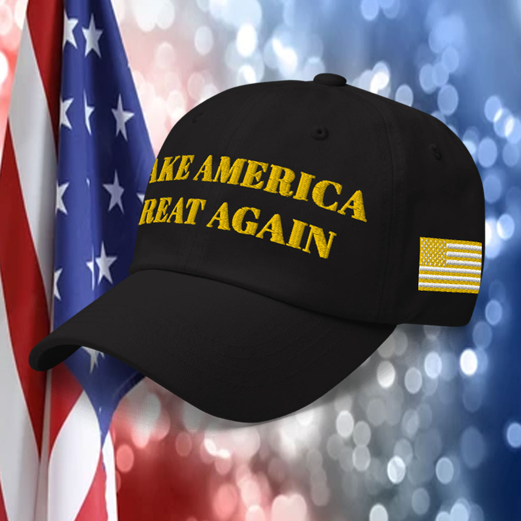 TRUMP DARK GOLD MAGA HAT