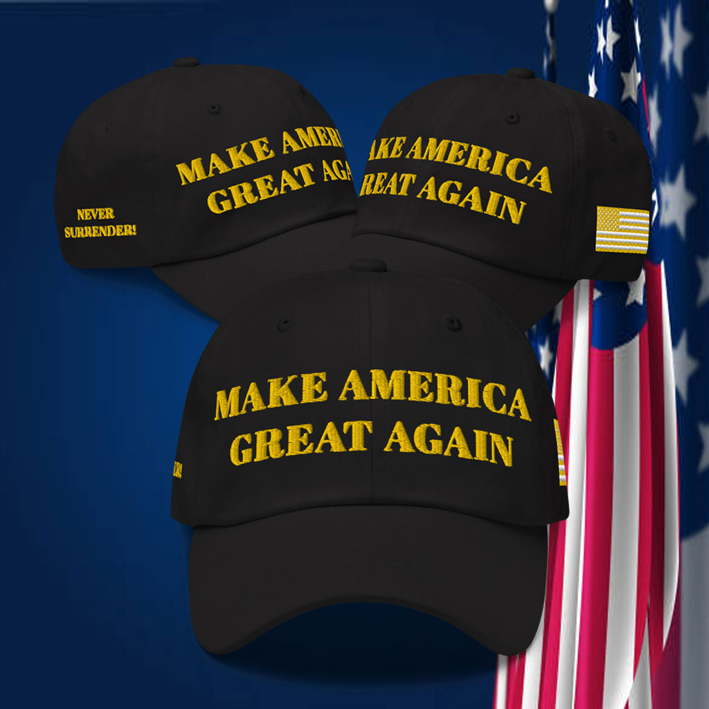 Trump Gold Dark MAGA Hat