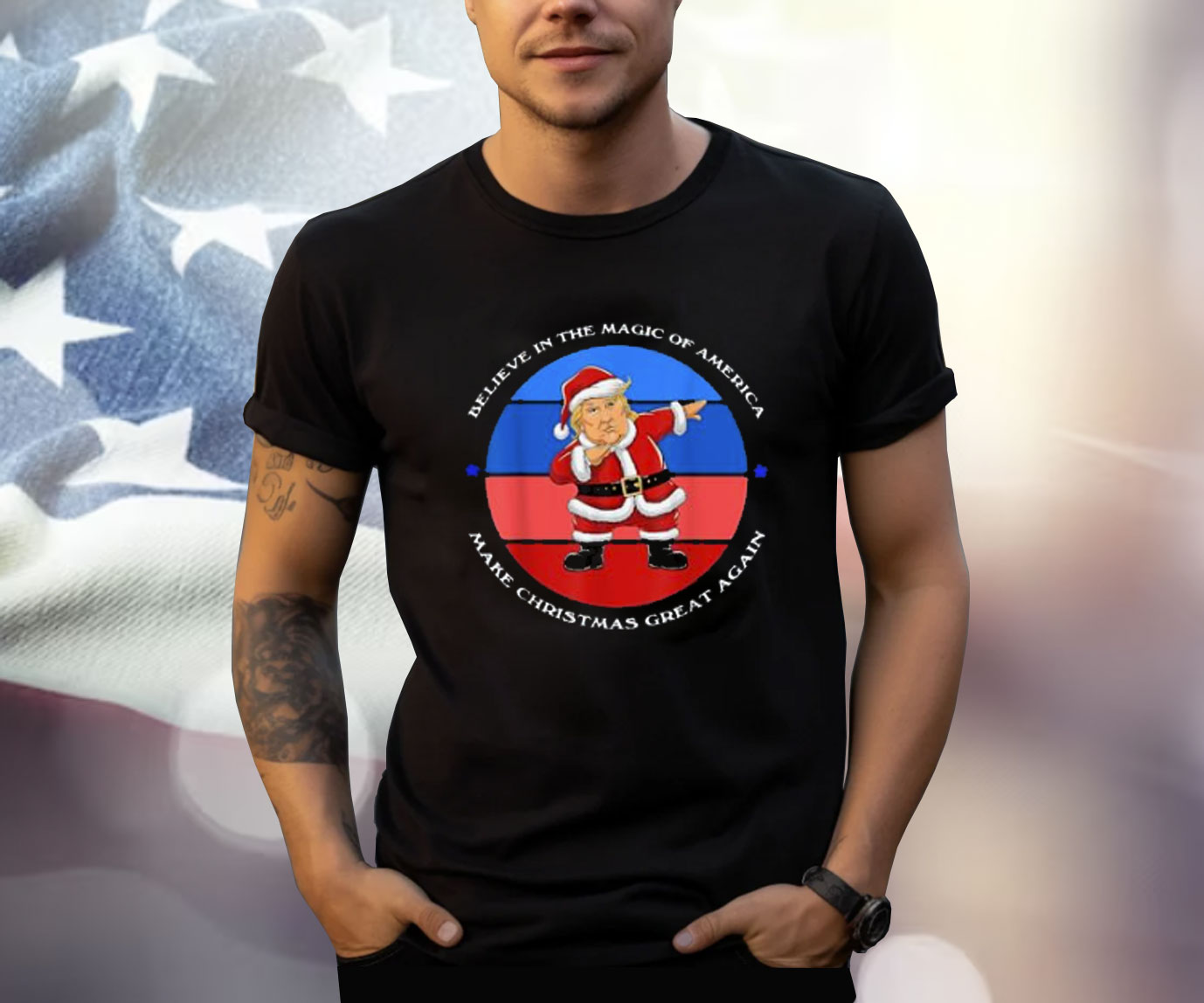 Believe in the Magic of America Make Christmas Great Again! T-Shirt