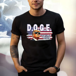 D.O.G.E. Department Of Government Efficiency USA Flag Trump Shirt