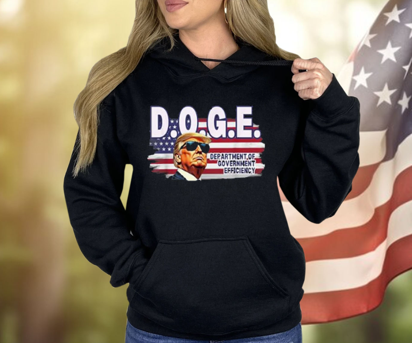 D.O.G.E. Department Of Government Efficiency USA Flag Trump Shirt