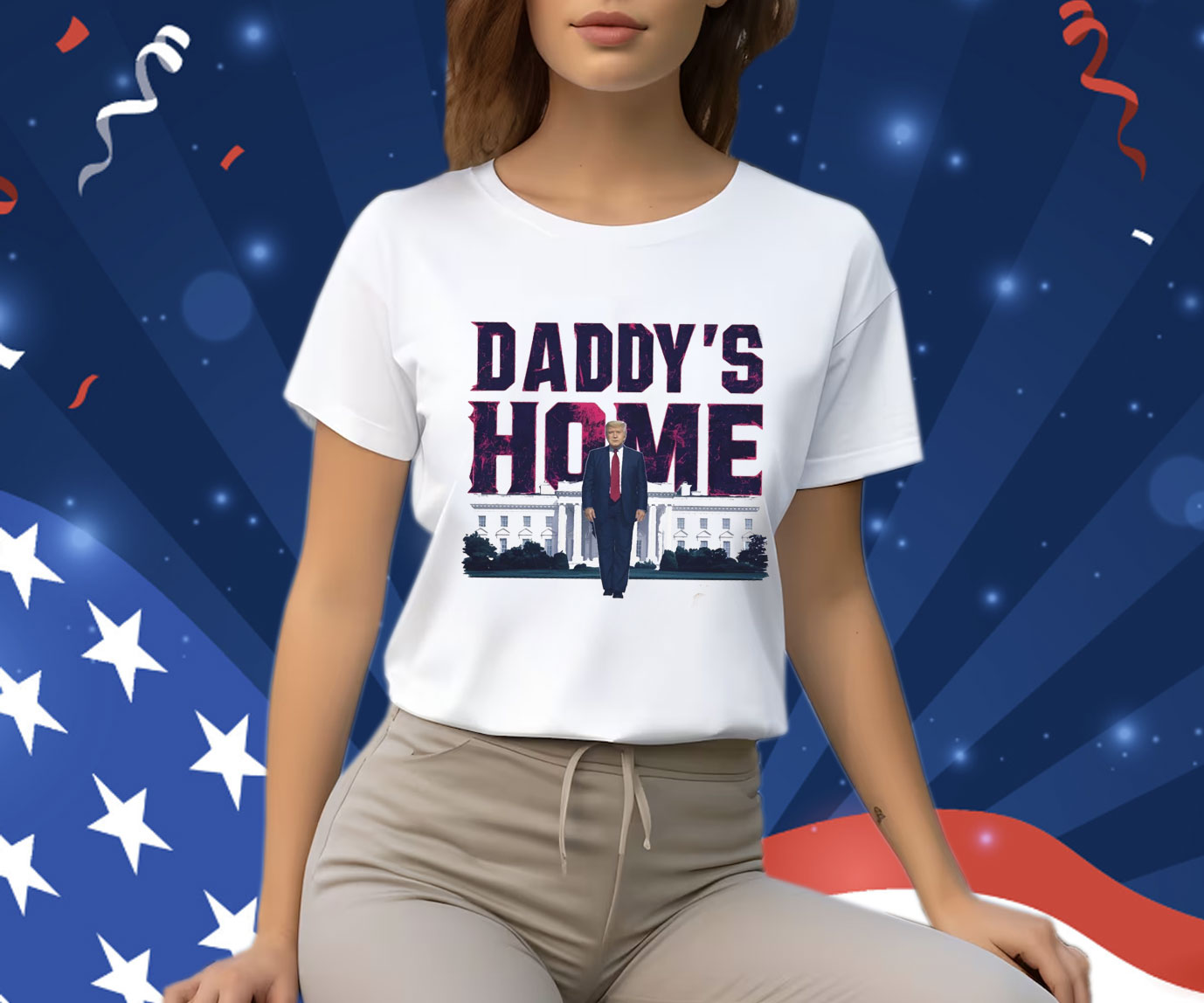Daddy's Home Shirt, Trump 2024 Shirt