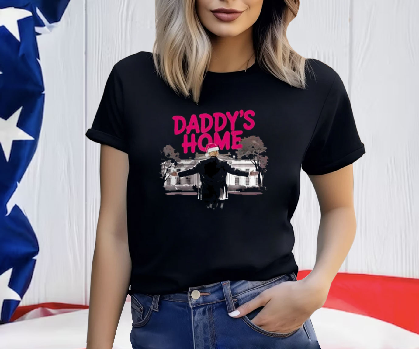 Daddy's Home Trump Christmas White House Come Home Trump 47 Shirt