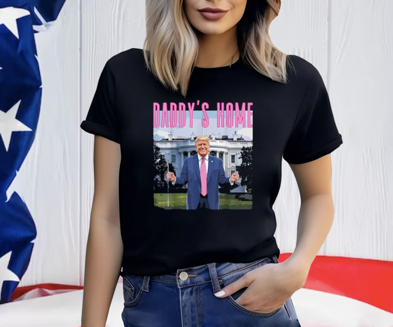 Daddy's Home Trump Pink 2024 Take America Back T-Shirt