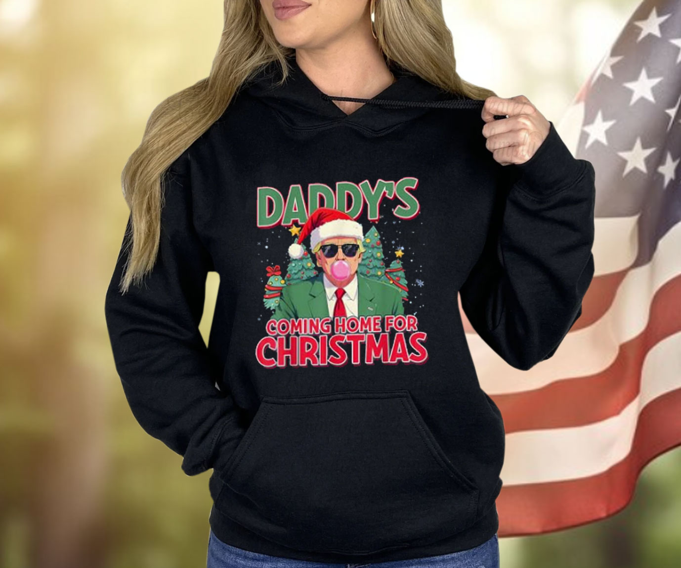 Daddy's Home Trump Shirt I'll Be Home For Christmas Santa Shirt