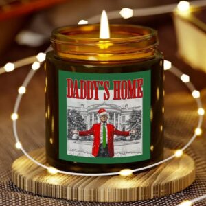 Daddys home Christmas Trump Candle