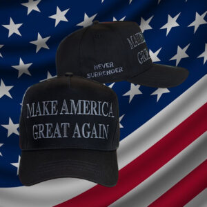 Dark Day Trump NEVER SURRENDER MAGA HAT
