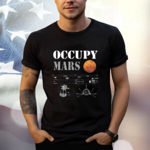 Elon Musk Wearing Occupy Mars Starship Rocket Shirt