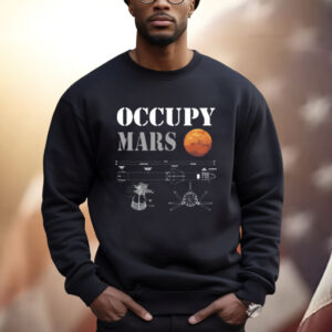 Elon Musk Wearing Occupy Mars Starship Rocket Shirt