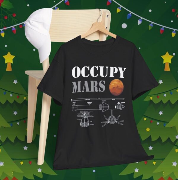 Elon Musk Wearing Occupy Mars Starship Rocket Unisex T-Shirt