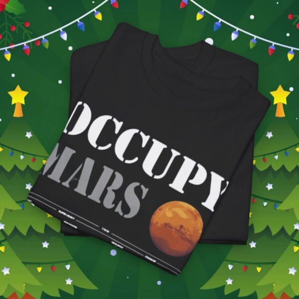 Elon Musk Wearing Occupy Mars Starship Rocket Unisex T-Shirt