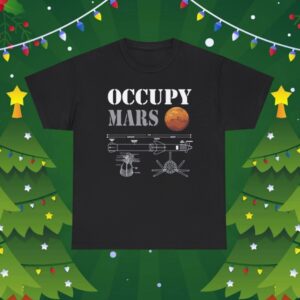Elon Musk Wearing Occupy Mars Starship Rocket Unisex T-Shirt