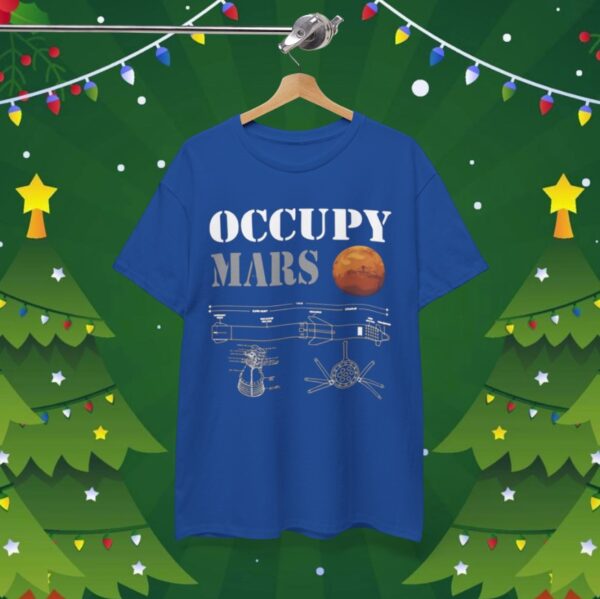 Elon Musk Wearing Occupy Mars Starship Rocket TShirts