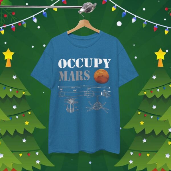 Elon Musk Wearing Occupy Mars Starship Rocket TShirts