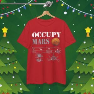 Elon Musk Wearing Occupy Mars Starship Rocket TShirts