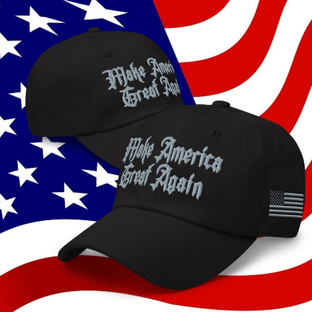 Elon Musk in his Dark Gothic MAGA Hat