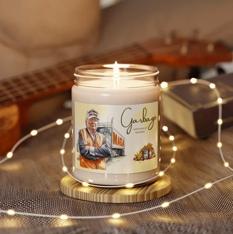 Garbage Truck Trump Candle