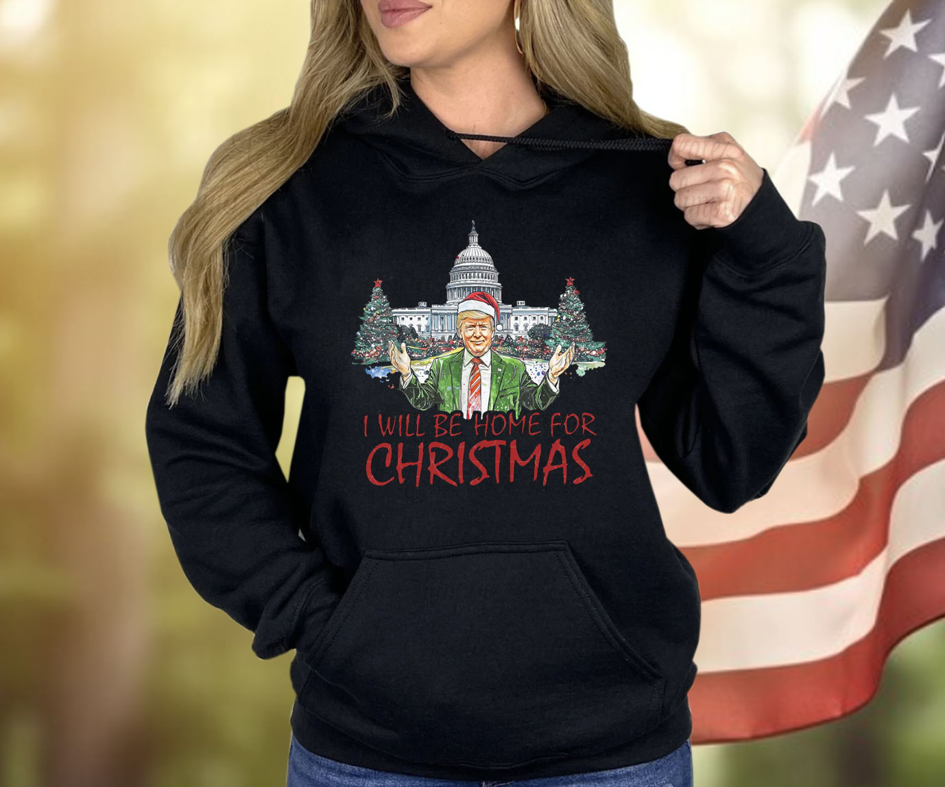 I'll Be Home For Christmas PNG, Christmas Santa Shirt