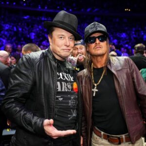 Kid Rock at UFC 309 Dark Gothic MAGA hat
