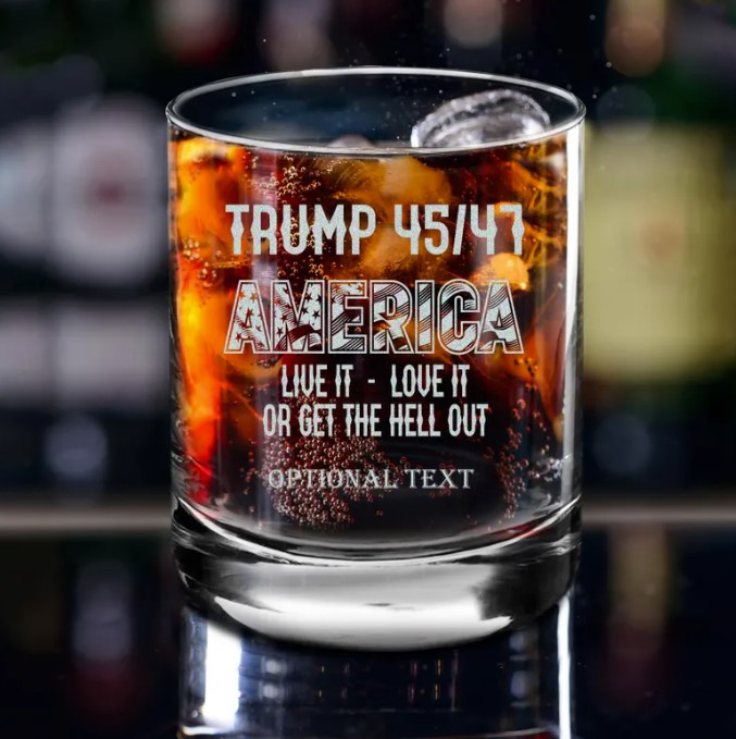 Live It Love It America Trump 45/47 Glass