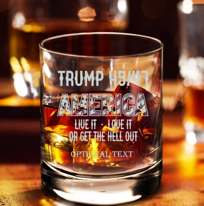Live It Love It America Trump 45/47 Glass