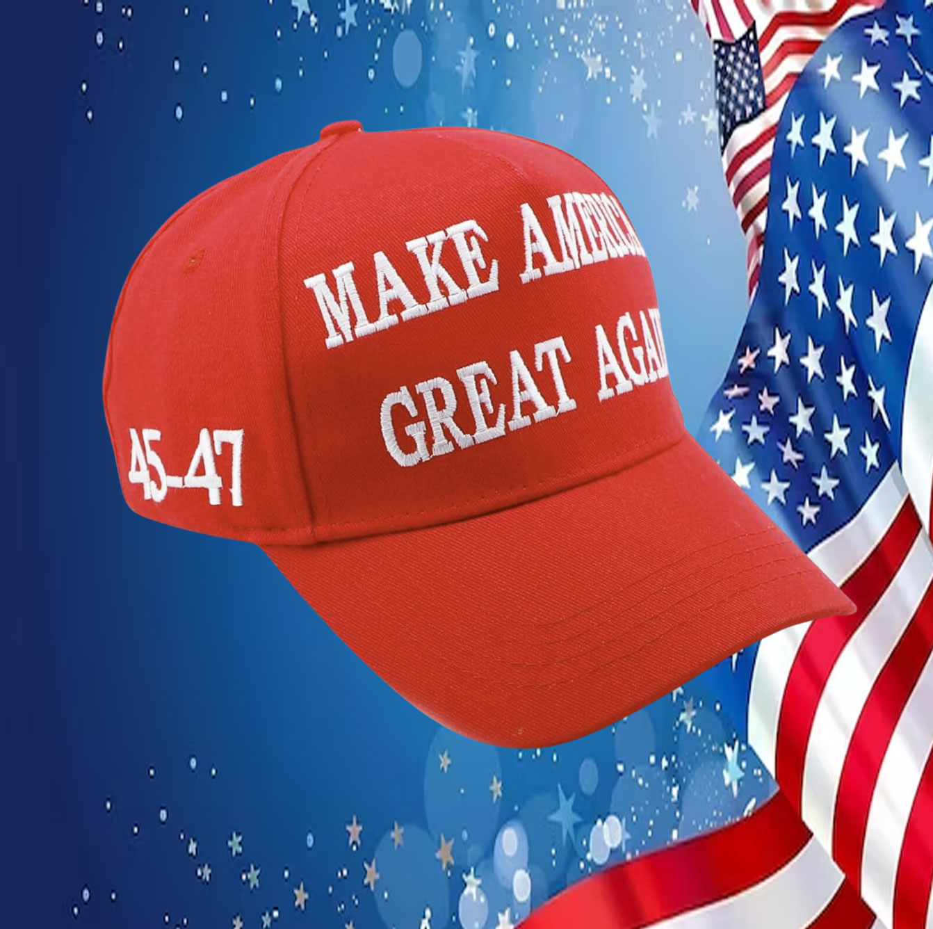 Maga Won Again 2024, Trump 45-47 MAGA Hat