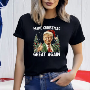 Make Christmas Great Again Funny Santa Trump 2024 Men Xmas T-Shirt