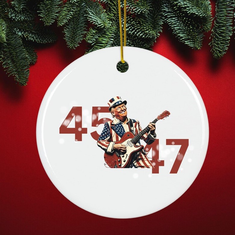 Make Christmas Great Again Ornament,Trump Supporter Ornament