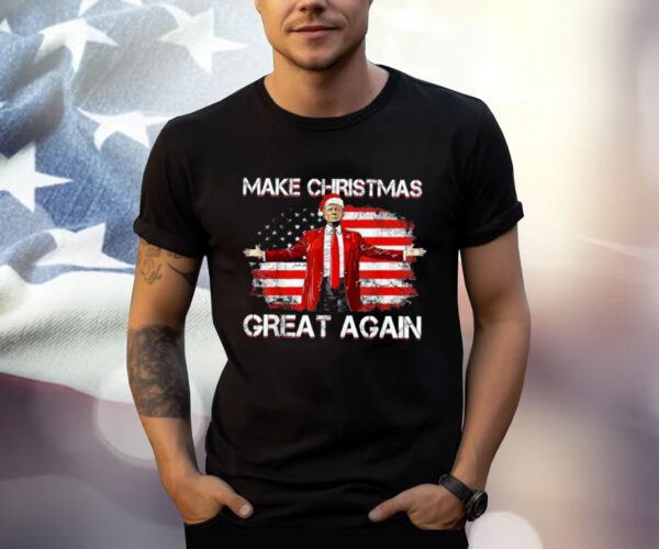 Make Christmas Great Again Santa Funny Trump Xmas Pajamas T-Shirt