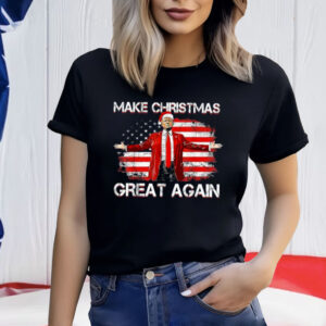 Make Christmas Great Again Santa Funny Trump Xmas Pajamas T-Shirt