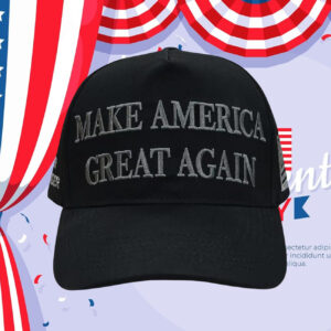Never Surrender Black MAGA Dad 2024 Hat