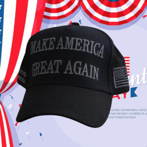 Never Surrender Black MAGA Dad 2024 Hat