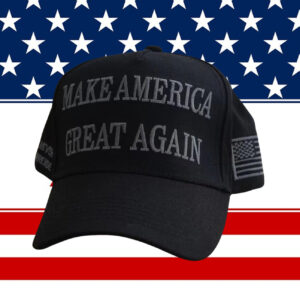 Never Surrender Black MAGA Dad Hat