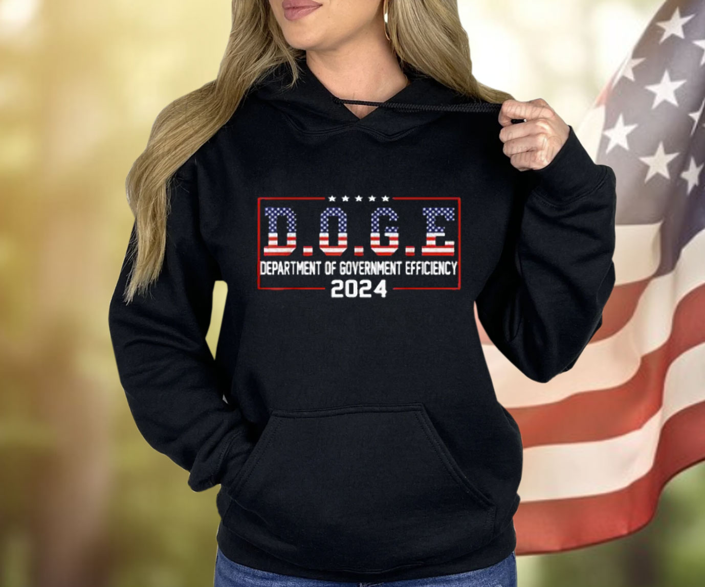 Official D.O.G.E. Department Of Government Efficiency USA Flag Trump Shirt