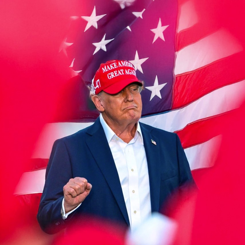President Trump Red MAGA 45-47 Hat